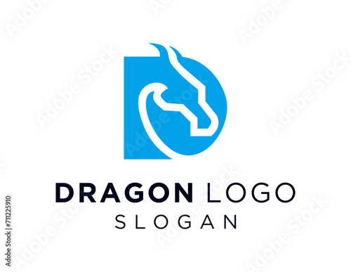 The logo design is about Dragon and was created using the Corel Draw 2018 application with a white background.