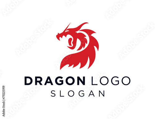 The logo design is about Dragon and was created using the Corel Draw 2018 application with a white background.