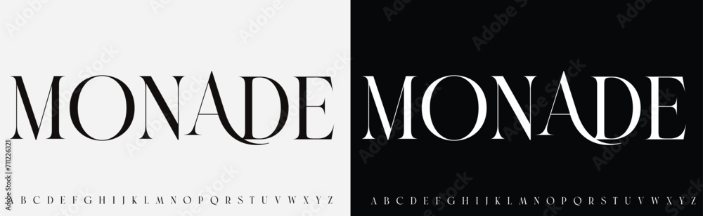 Abstract minimal modern alphabet line font. Minimal slim typography monogram fonts style. Vector illustration and tech font. - obrazy, fototapety, plakaty 