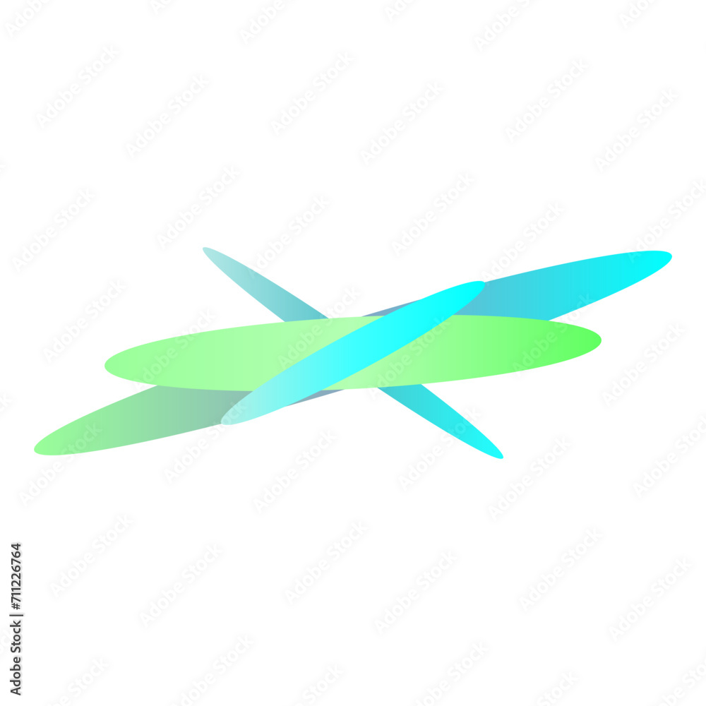 An abstract cut out transparent iridescent oval gradient shape pattern design element. An abstract cut out transparent iridescent oval gradient shape pattern design element.