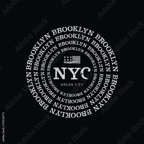 New york brooklyn Brooklyn stylish t-shirt and apparel abstract design. Vector print, typography, poster