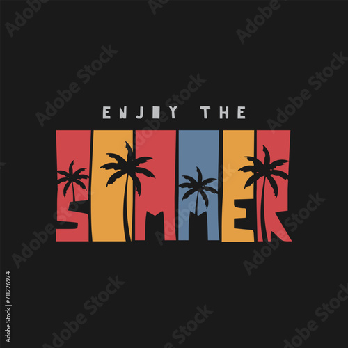 Summer stylish t-shirt and apparel abstract design. Vector print, typography, poster