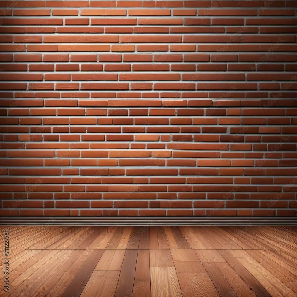 brick wall background wood floor for products
