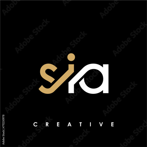 SIA Letter Initial Logo Design Template Vector Illustration