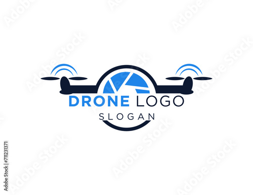 Free Download The logo design is about Drone and was created using the Corel Draw 2018 application with a white background. - GFXLoad