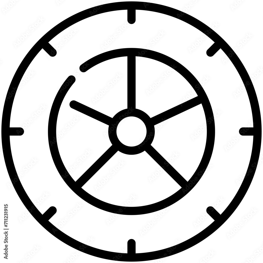 Obraz premium tire line icon