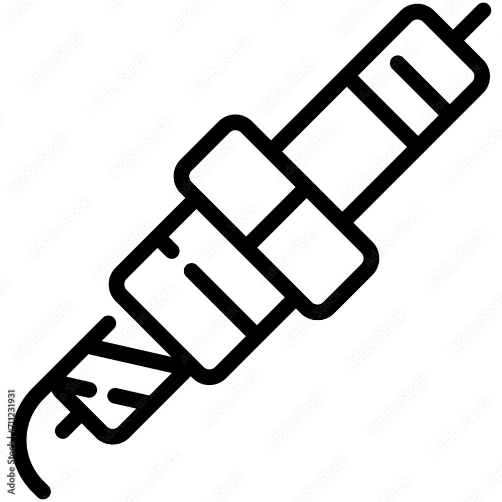 spark plug line icon spark plug line icon