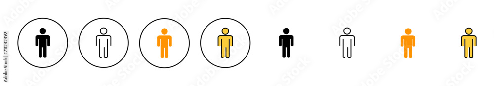 Man icon set vector. male sign and symbol. human symbol Man icon set vector. male sign and symbol. human symbol