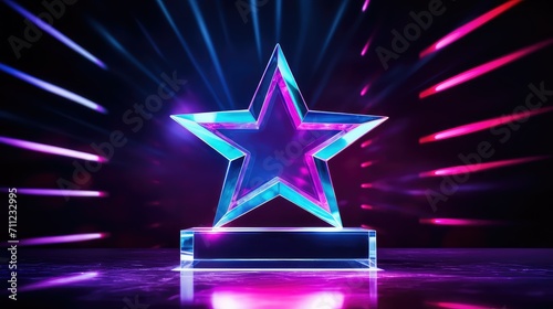 recognition star award background illustration achievement honor, success excellence, fame celebrity recognition star award background