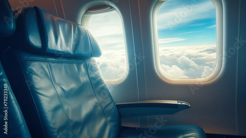 Airplane Seat With Cloud View