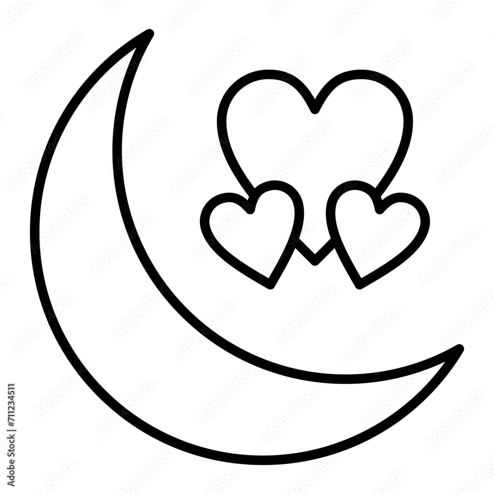 Night line icon Night line icon
