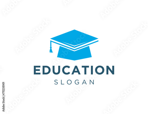 The logo design is about Education and was created using the Corel Draw 2018 application with a white background.