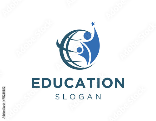 The logo design is about Education and was created using the Corel Draw 2018 application with a white background.