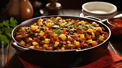 A delightful twist on the classic, this stuffing features smoky and y chorizo, mixed with black beans, fireroasted corn, and a hint of chipotle, offering a bold and fiery kick to the taste