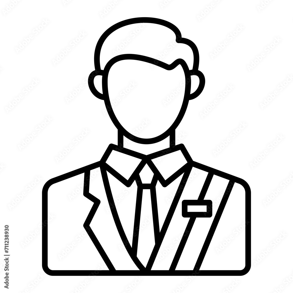 Politician line icon Politician line icon