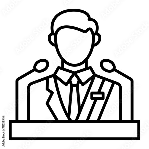   Speech line icon