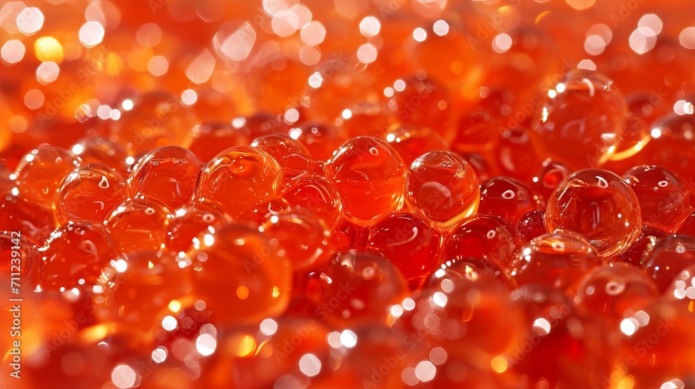 The texture of red caviar close up. The texture of red caviar close up.