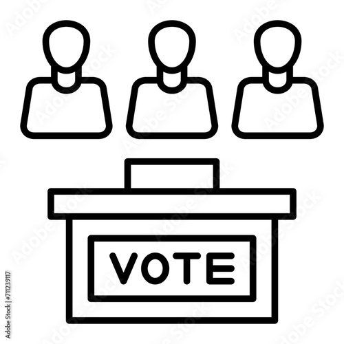   Elections line icon