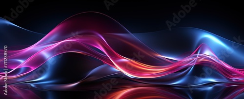 Abstract background with purple waves. Created with Ai