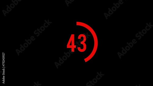 Dynamic Science-themed Loading Animation: red Circle Ring with Alpha Channel, 0-100% Progress, Transfer, and Download