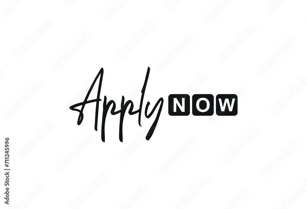 apply now button on white background