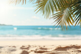 Sandy Beach with Palm Tree