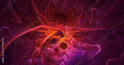 3D manual rendering abstract technology fractal background 