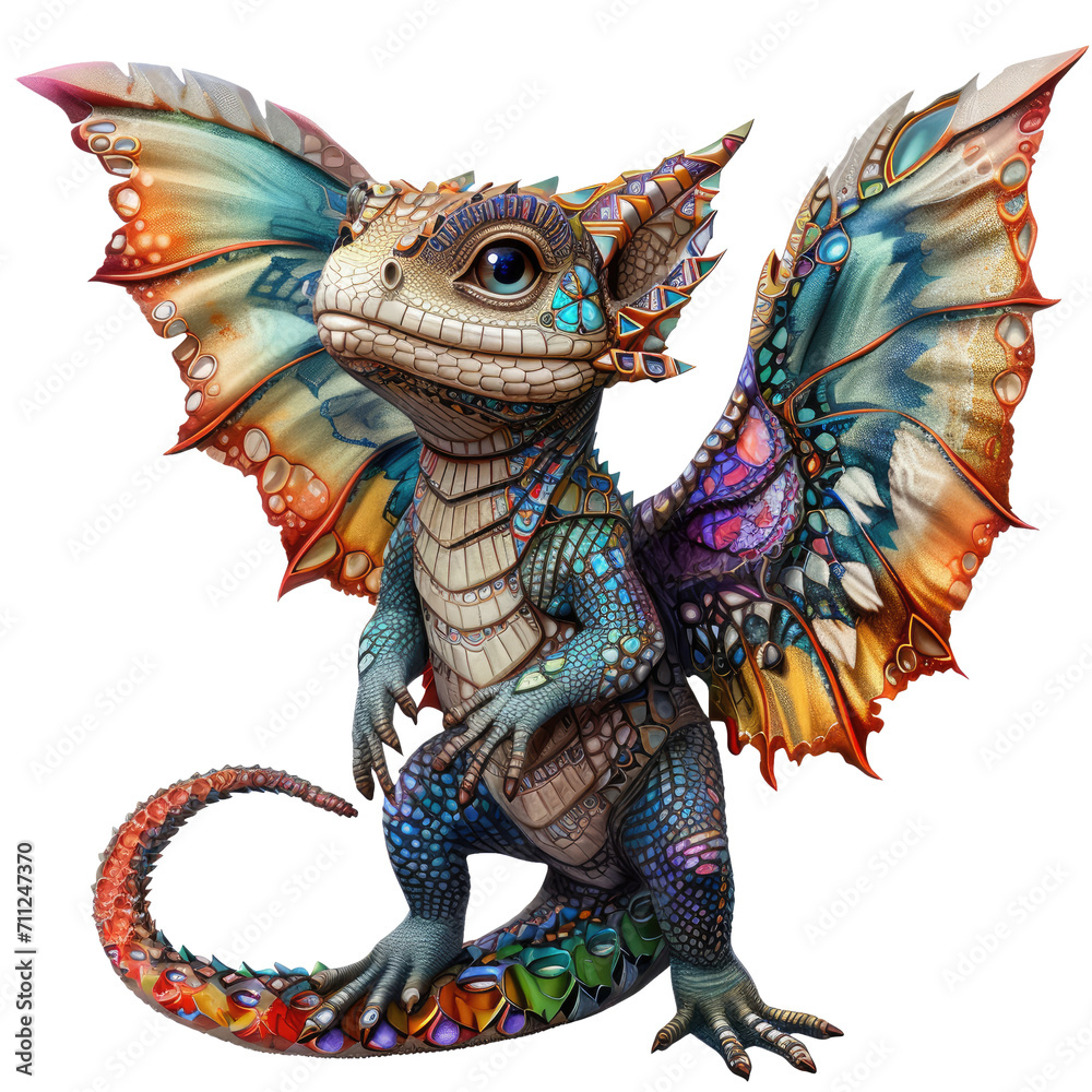 t-shirt illustration design cute cartoon dragon, Transparent background. Ai generated Images