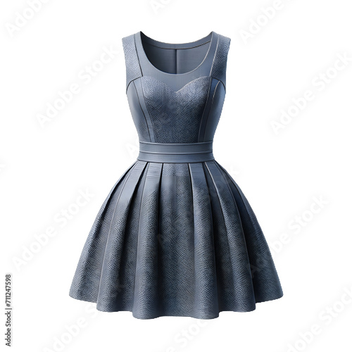 Isolated cocktail dress fashion piece of clothing on a transparent background, PNG File Format