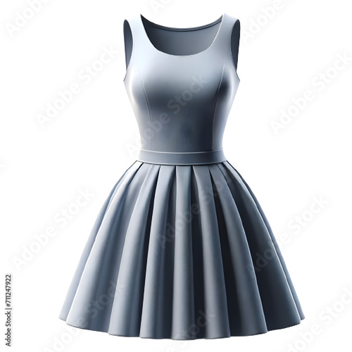 Isolated dress fashion piece of clothing on a transparent background, PNG File Format