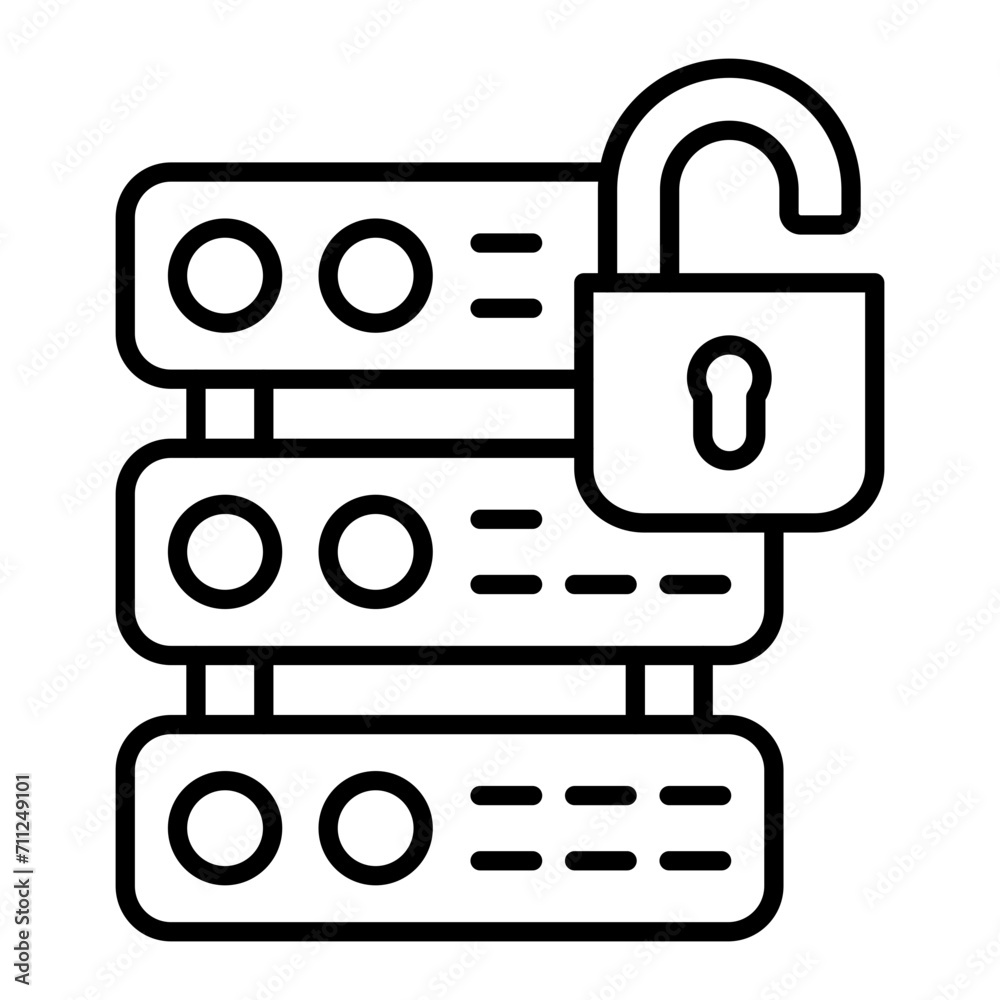 Unsecure line icon Unsecure line icon