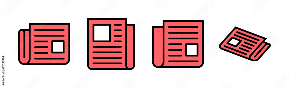 Newspaper icon set illustration. news paper sign and symbolign Newspaper icon set illustration. news paper sign and symbolign