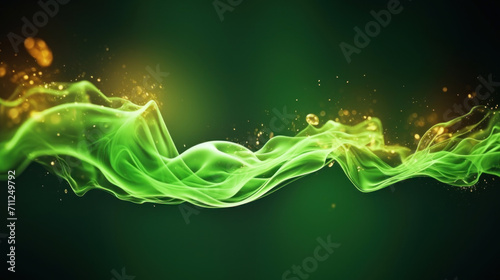 Dynamic splash of green liquid captured in motion on a dark, contrasting background.