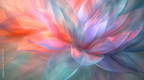 Abstract Colorful Petal-Like Shapes Background