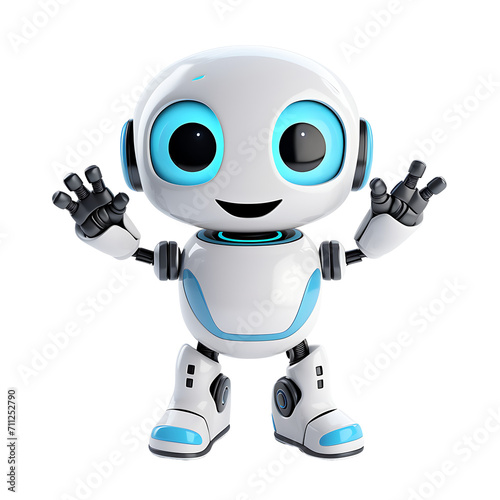 robot with sign on a transparent background, PNG is easy to use.