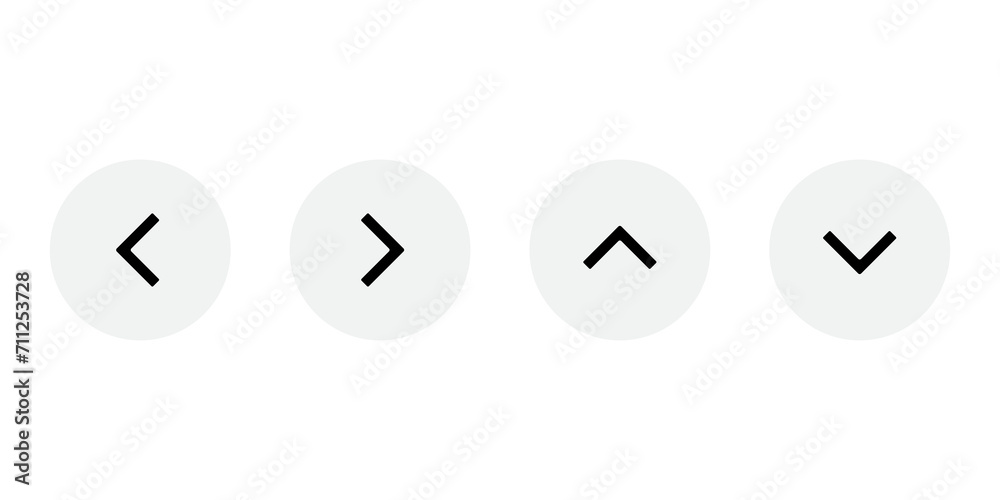 Transparent scrolling arrow button, Left, right, up, down arrow icon ...
