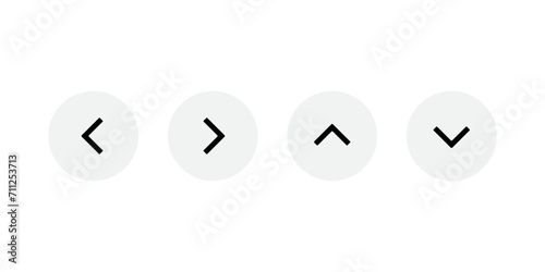 Vector scrolling arrow button, Left, right, up, down arrow icon set.