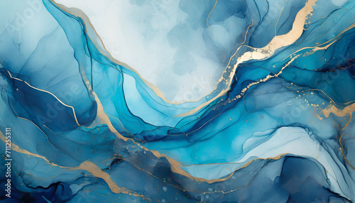 Abstract alcohol ink background. Fluid art painting