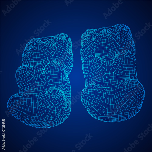 Gummy bear. Jelly fruit candy