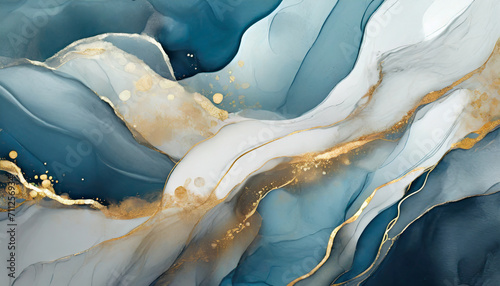Abstract alcohol ink background. Fluid art painting