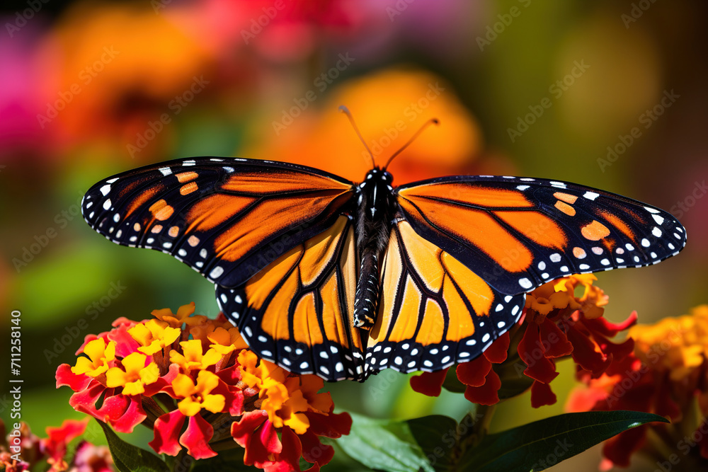 black and yellow combination butterfly. Generative Ai black and yellow combination butterfly. Generative Ai