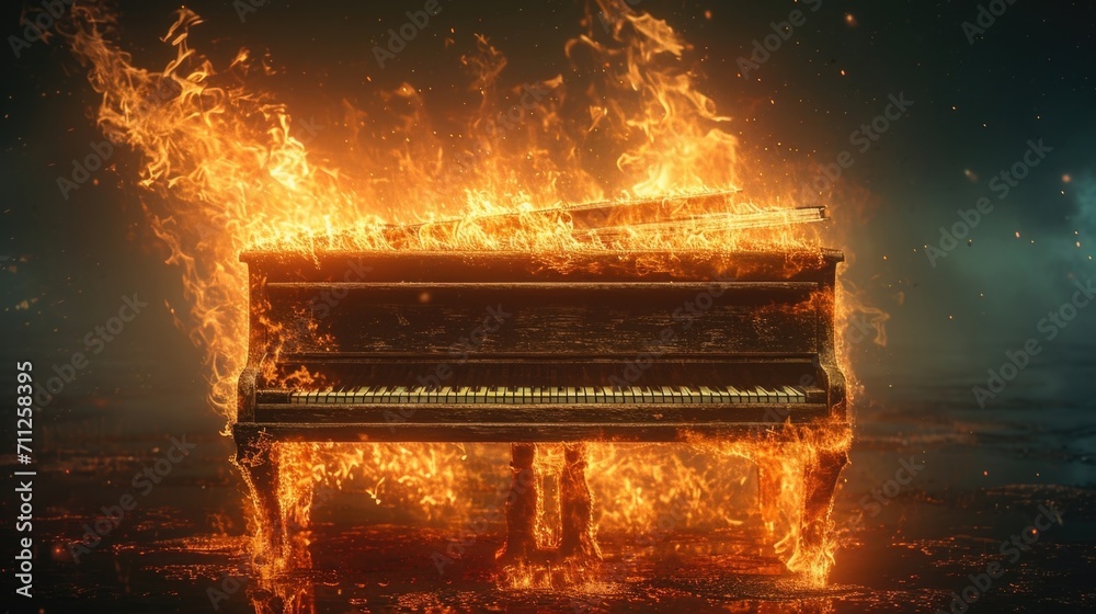 The energetic music sends a ripple effect through the digital equalizer