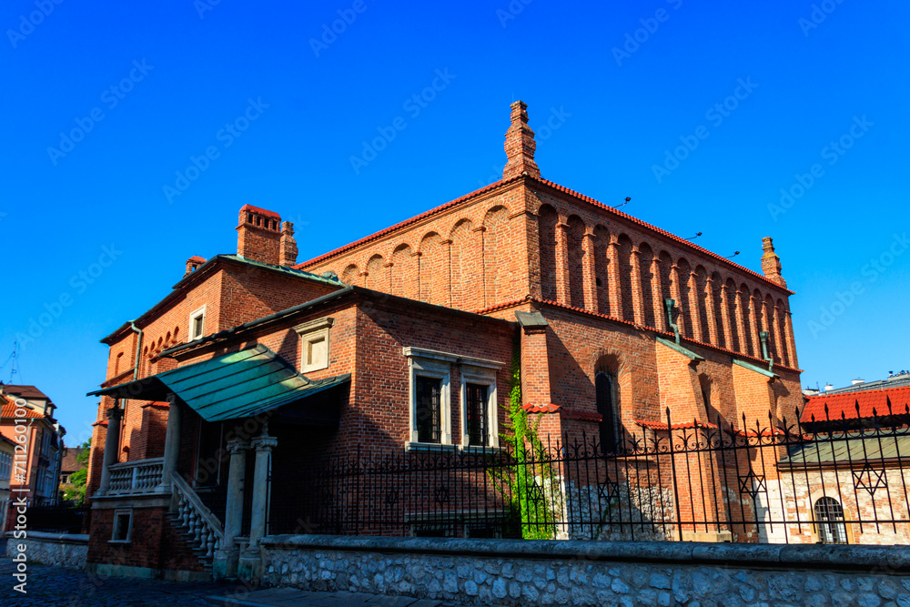 The Old Synagogue in historic Jewish Kazimierz district Krakow, Poland