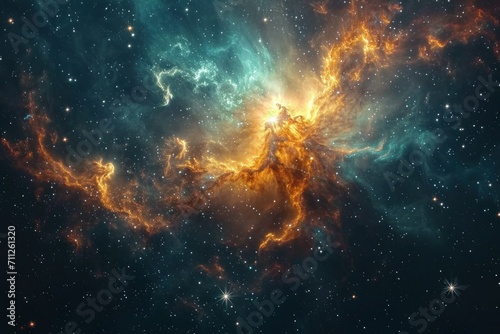 Vibran cosmos nebulas AI image