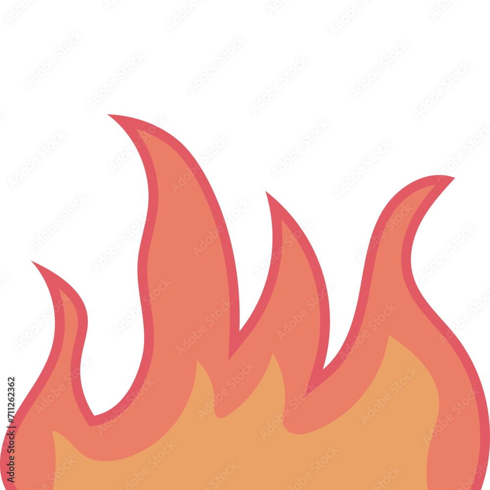 Fire Flame Flat Illustration