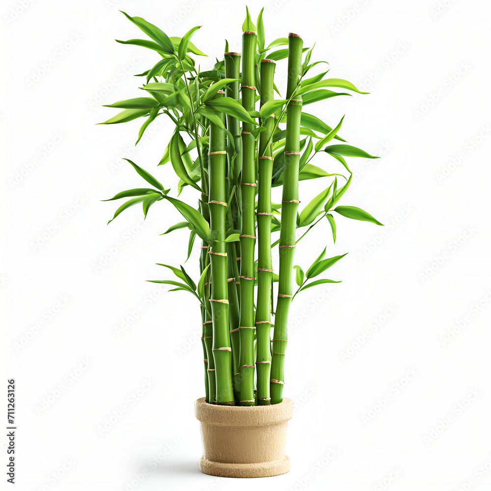 Obraz premium bamboo isolated on white background
