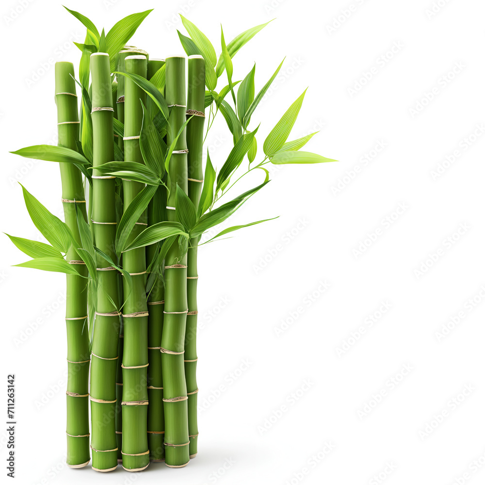 Obraz premium bamboo isolated on white background
