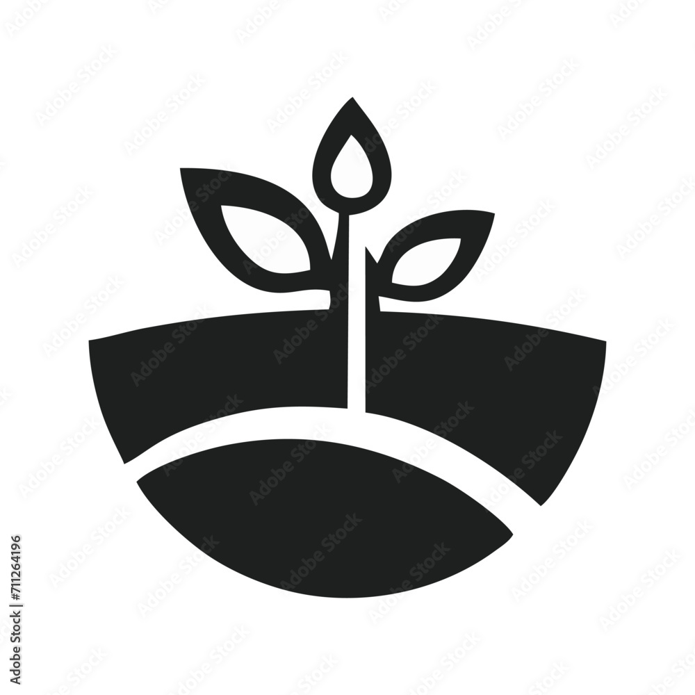 icon of a small tree living in river land