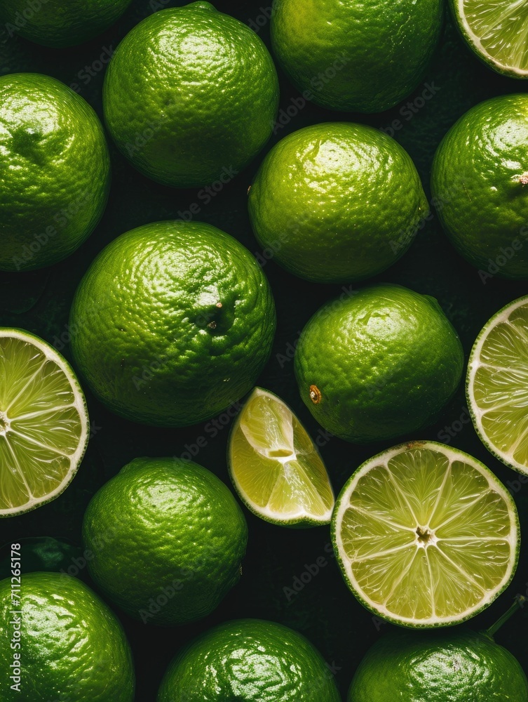 Fresh ripe green limes as background. Fresh ripe green limes as background.