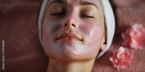 woman with mask in spa